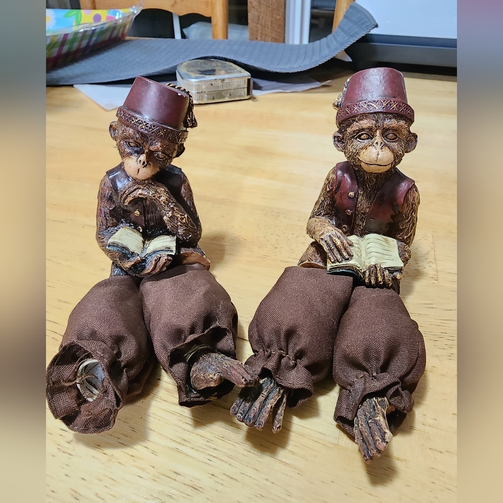 Vintage Resin Monkeys.
